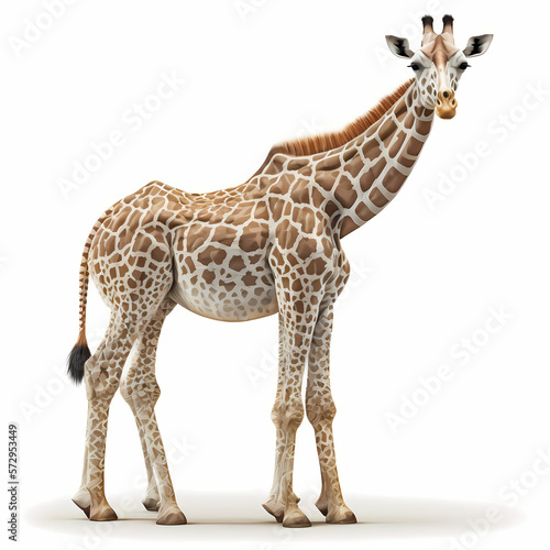 Giraffe isolated white