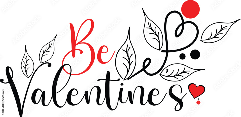 Obraz premium Vector ilustration off icon love Hearts and decoration ideas for greeting card for valentine day. Be mine, love, Lettering concep 
