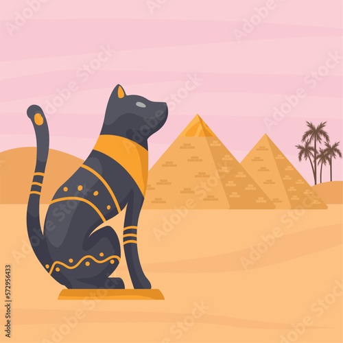 bastet and pyramids