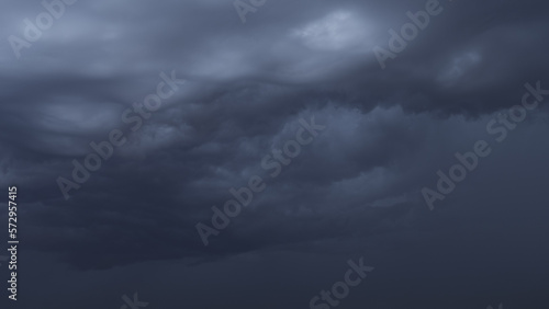Detail shot of epic storm clouds during sunrise