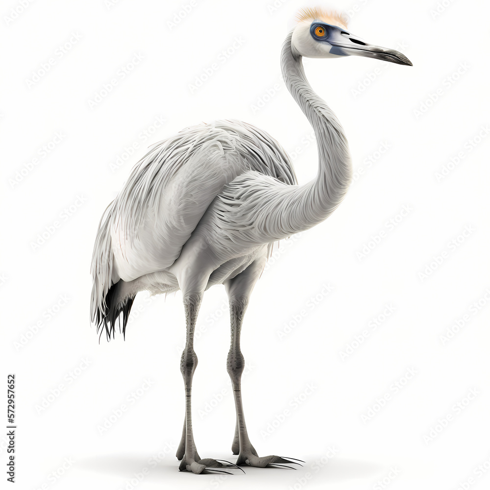 Ostrich isolated white Ostrich isolated white