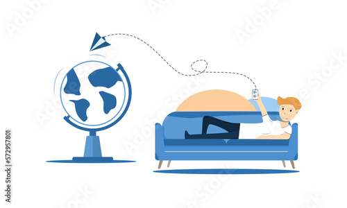 The concept of international communication through the use of the Internet, video communication