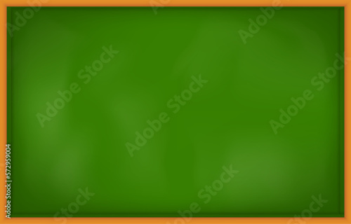 realistic black or green chalkboard in wooden frame isolated.