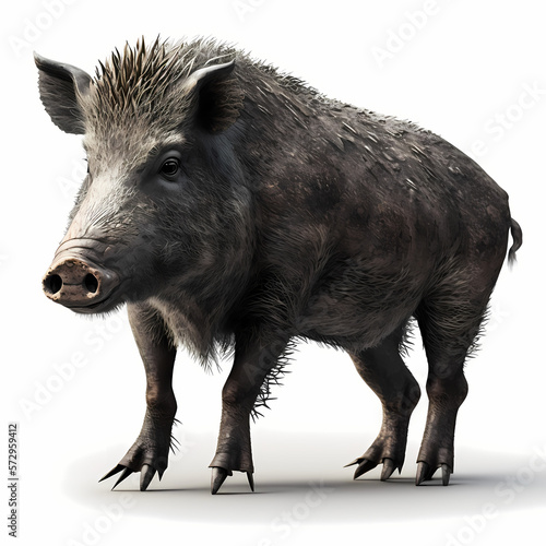 Wildboar Isolated white