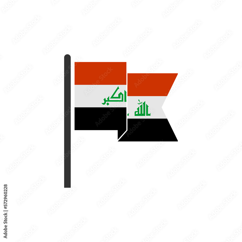 Iraq flags icon set, Iraq independence day icon set vector sign symbol Iraq flags icon set, Iraq independence day icon set vector sign symbol
