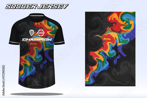 Soccer jersey sport t-shirt design mockup for football club