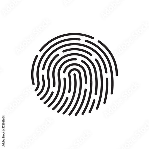 Fingerprints icon scan, security vector for app web banner logo - SVG File
