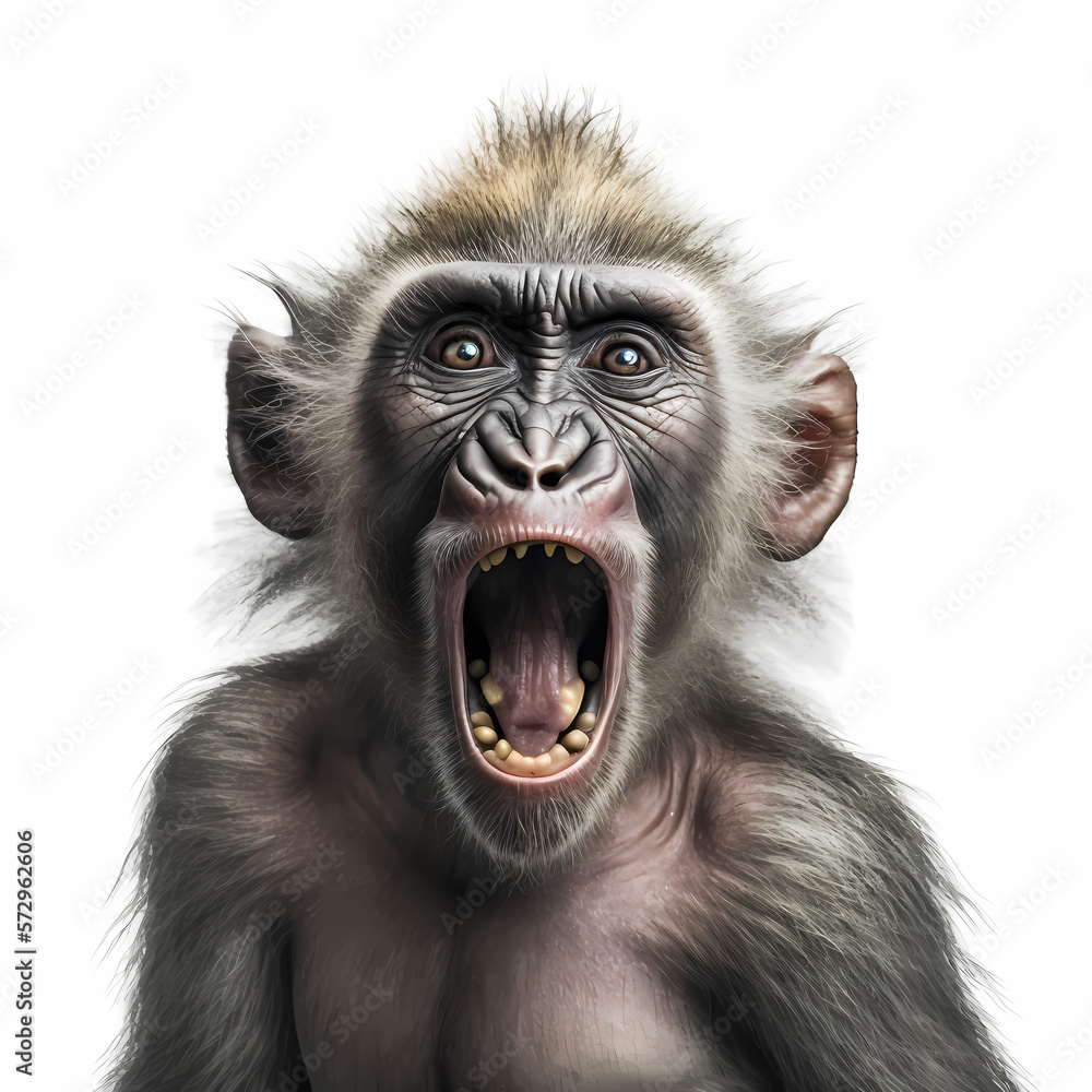 Obraz premium Happy Baboon - Funny Monkey
