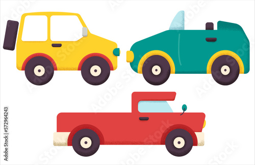 Set Collection of illustration vehicle icons for design project
