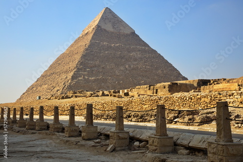 Chephren-Pyramide in Giza Egypt Africa 
