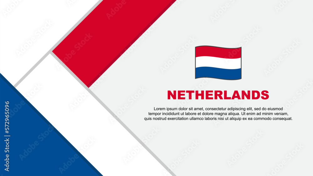 Netherlands Flag Abstract Background Design Template. Netherlands Independence Day Banner Cartoon Vector Illustration. Netherlands Illustration