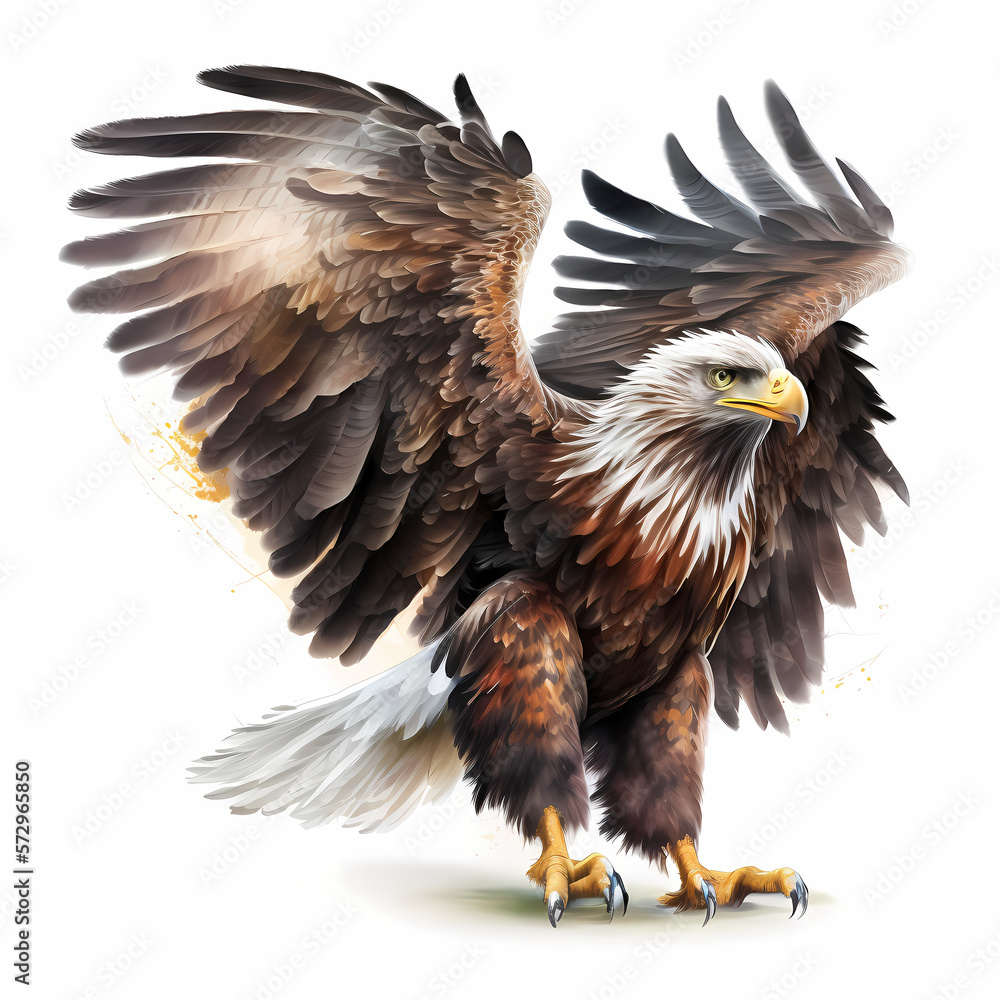 Obraz premium Eagle Isolated White