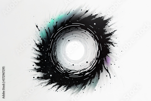 Black Hole Illustration Concept, Abstract, Generative Art