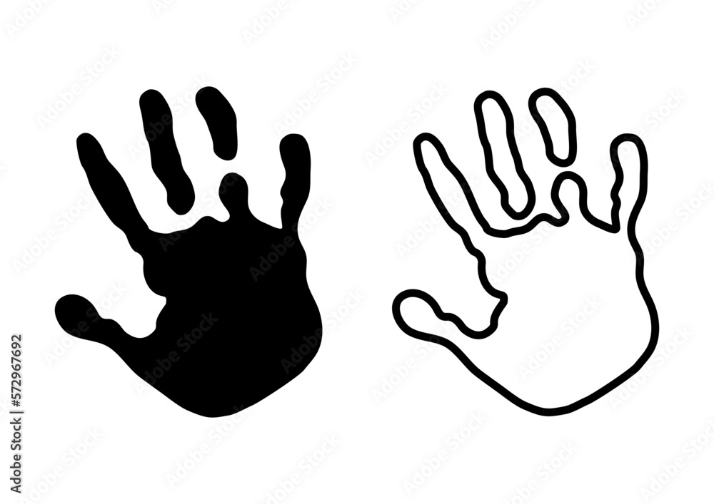 Fototapeta premium Handprint icon. 
