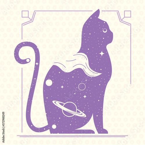 cat surreal astrology style