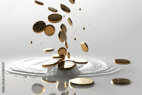 Falling Coins Generative Concept