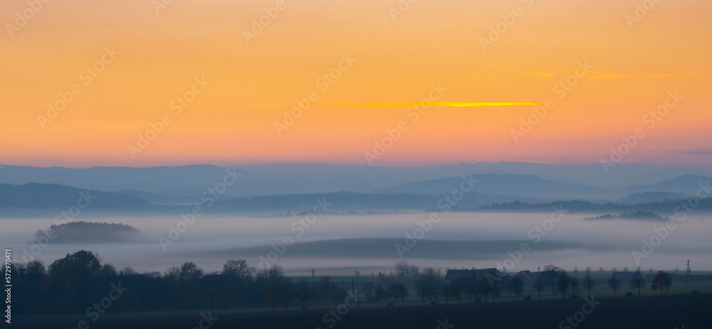 Sumava sumset near Pisek, Southern Bohemia, Czech Republic Sumava sumset near Pisek, Southern Bohemia, Czech Republic