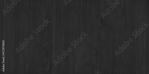 Black wooden table wide texture. Dark wood grain widescreen background