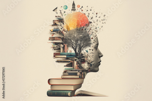 Wallpaper Mural A thinking person, generative ai Torontodigital.ca