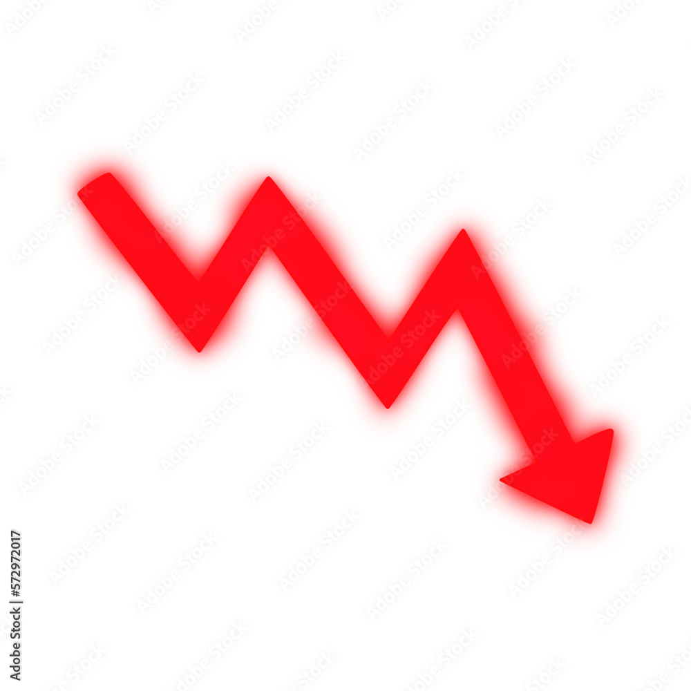3D illustration of a red arrow down shows a bearish downtrend with the transparent png
3D illustration of a red arrow down shows a bearish downtrend with the transparent png