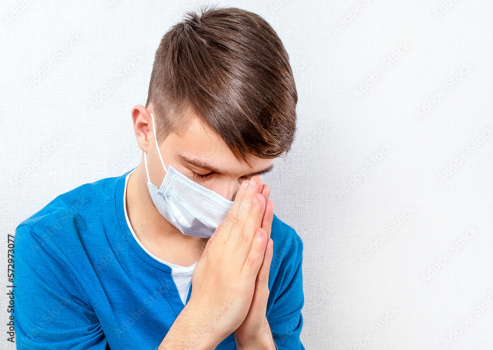 Young Man is praying Young Man is praying