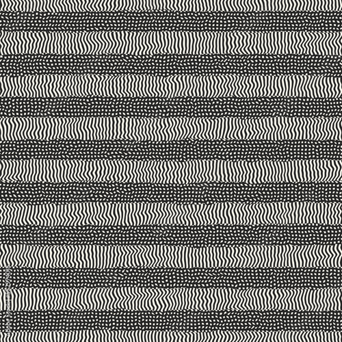 Monochrome Glitch Textured Striped Pattern