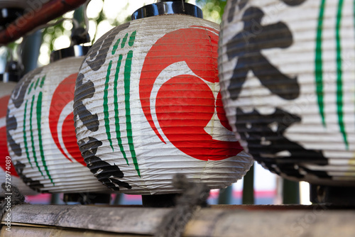 Paper lanterns at Japanese Shrine