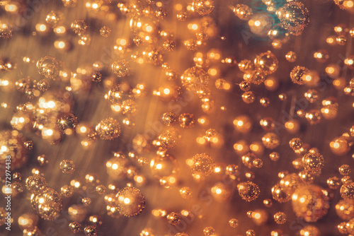 Abstract bubbles in gel macro background