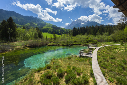 Foto Spring landscape in Zelenci, Slovenia