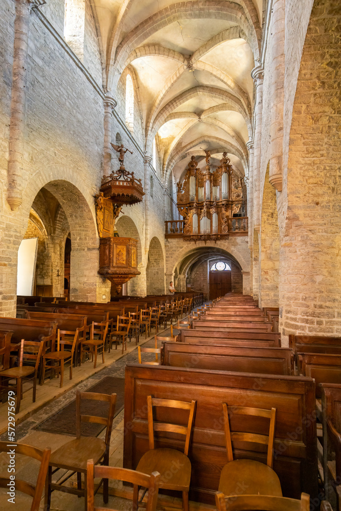 interior of Saint-Just church in Arbois, department Jura, Franche-Comte, France