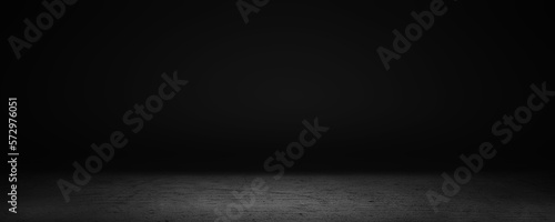Slika na platnu Empty black room studio used for background and display your product