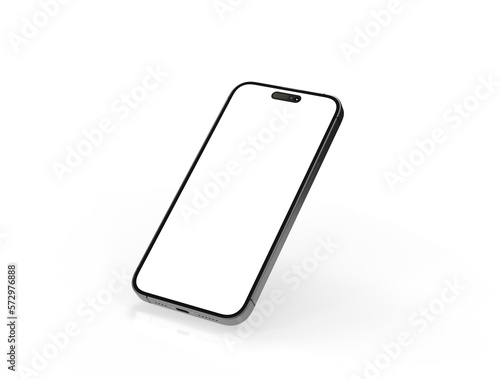 3d render illustration hand holding the white smartphone