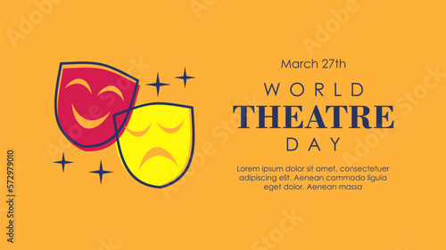 world theatre day banner template