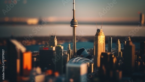 Illustration of Toronto abstract generated by ai © Dean