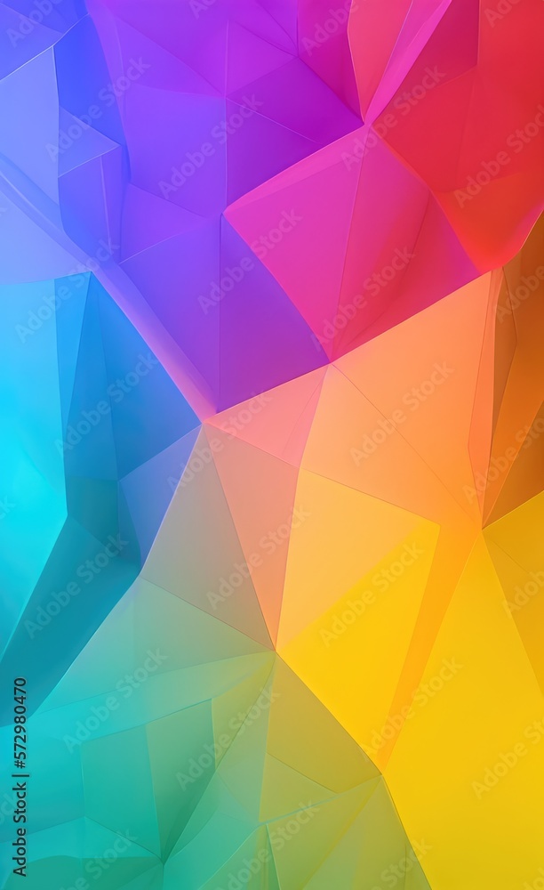 Abstract colorful triangular background. Generative ai art. Abstract colorful triangular background. Generative ai art.