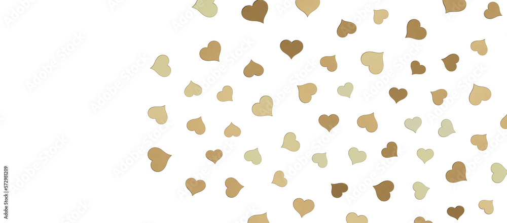 3D illustration of hearts falling 3D illustration of hearts falling