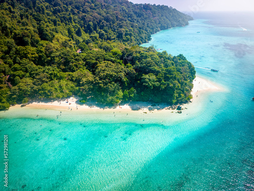 The beautiful beaches at the remote Surin islands with turquoise sea and fine sand beaches, Adaman Sea, Thailand photo