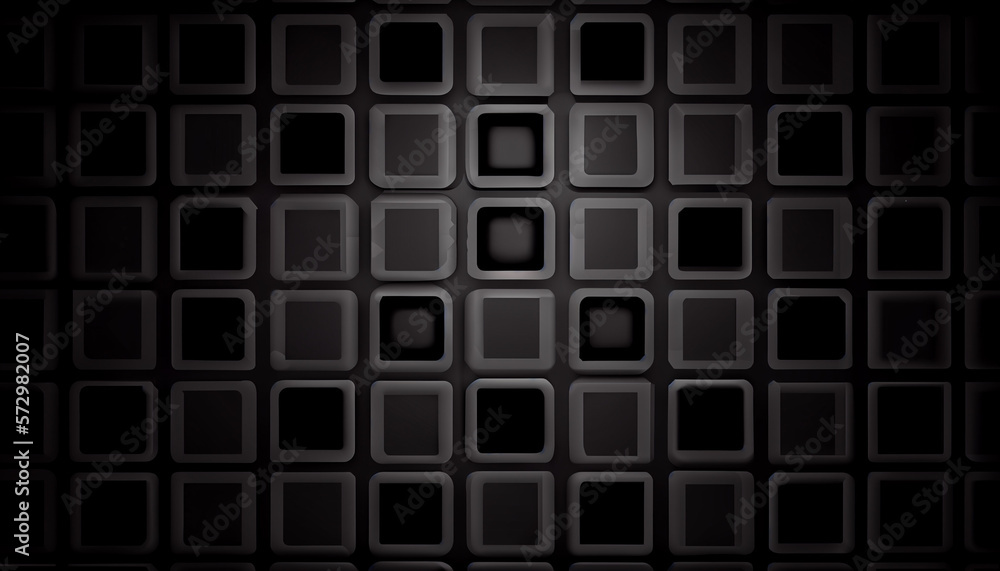 Dark squares random pattern looks like 3D, generative ai Dark squares random pattern looks like 3D, generative ai