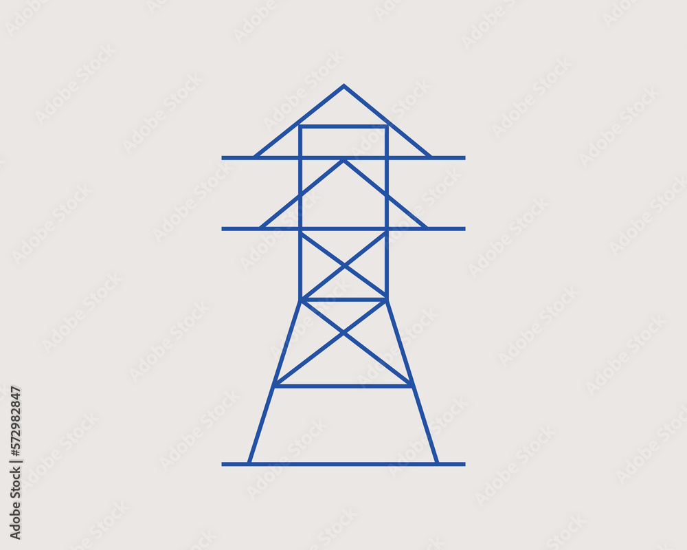 Concept of power grids in a flat style. Ecology thin line icon. Green Energy editable stroke icon. Vector illustration Concept of power grids in a flat style. Ecology thin line icon. Green Energy editable stroke icon. Vector illustration