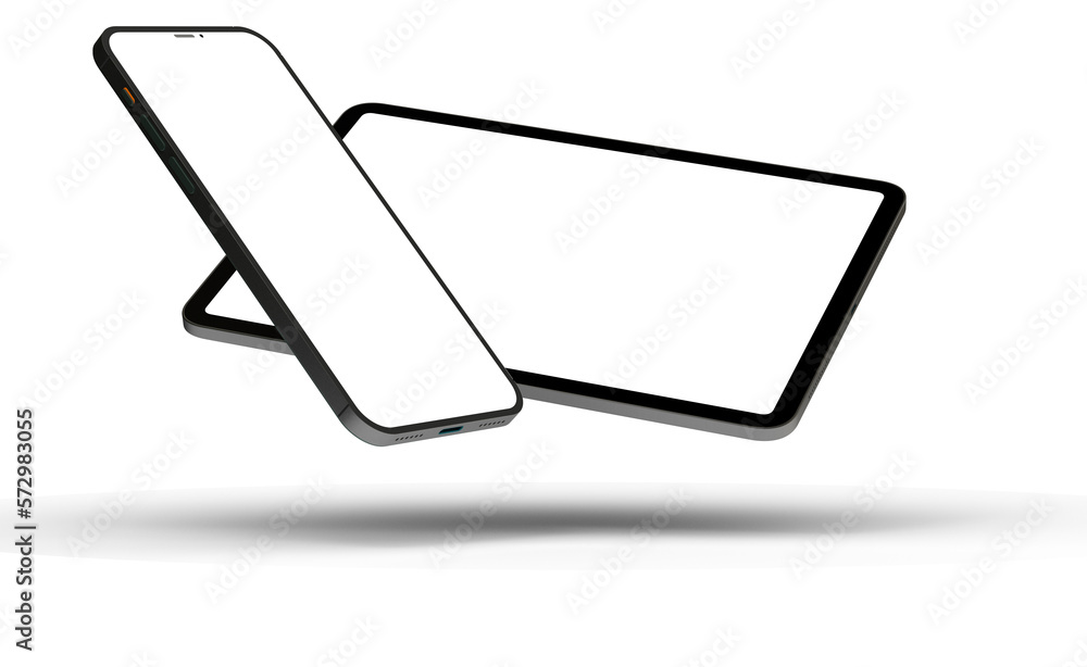 Photo White tablet, isolated on 3d background Photo White tablet, isolated on 3d background