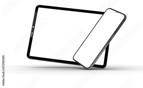Photo White tablet, isolate...