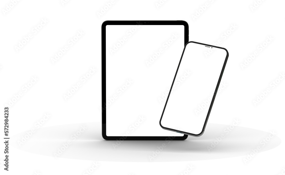 Photo Black tablet computer with blank 3d Photo Black tablet computer with blank 3d