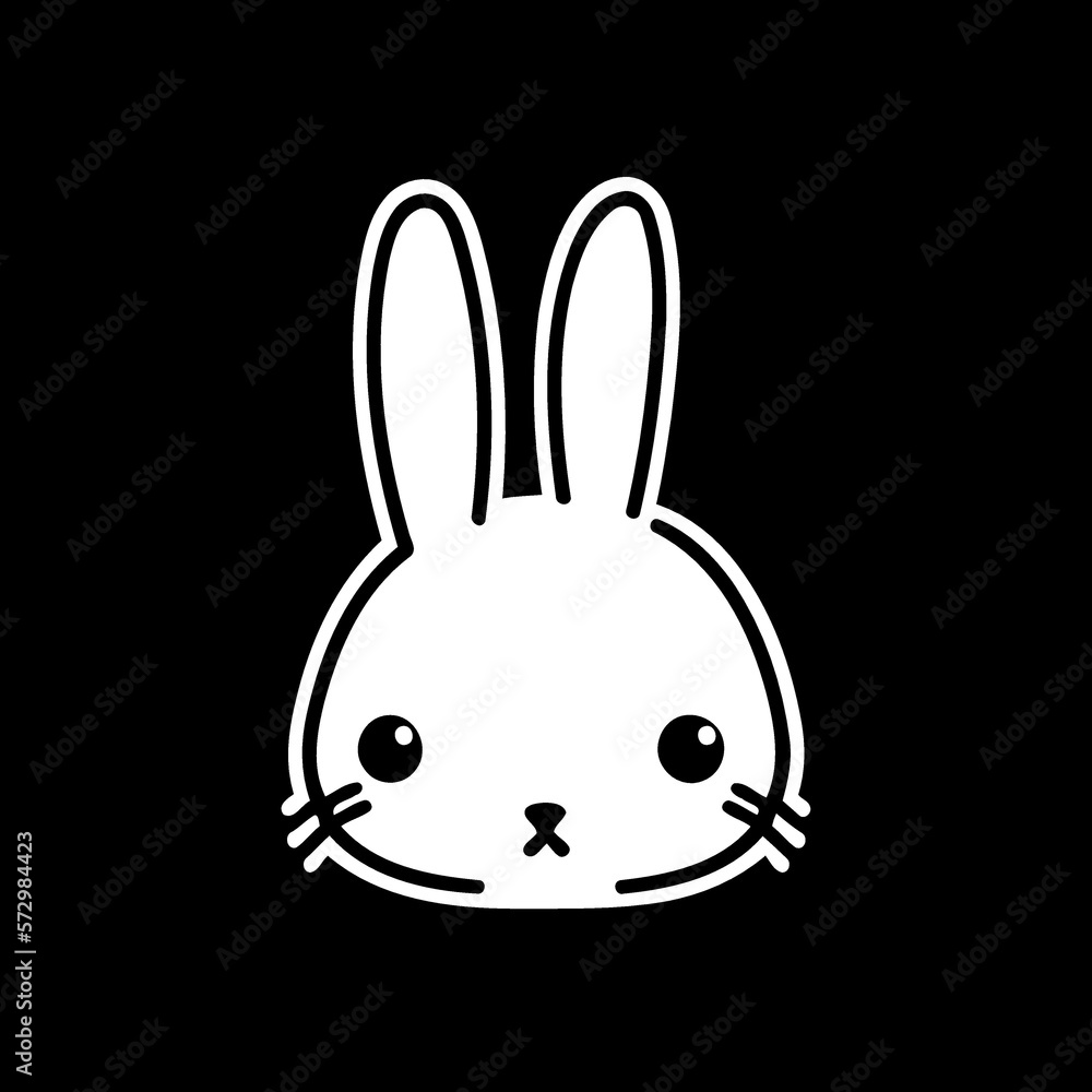 Bunny rabbit mammal animal head created with Generative AI technology Bunny rabbit mammal animal head created with Generative AI technology