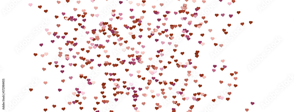 3D illustration of hearts falling 3D illustration of hearts falling
