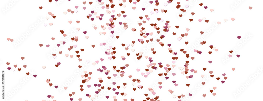 3D illustration of hearts falling 3D illustration of hearts falling