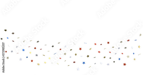 Stars - Red white blue shiny confetti stars on white background  isolate  tricolor concept 