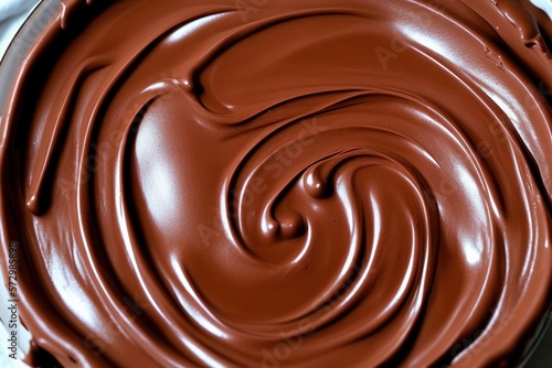 Melted chocolate swirl, Generated by AI