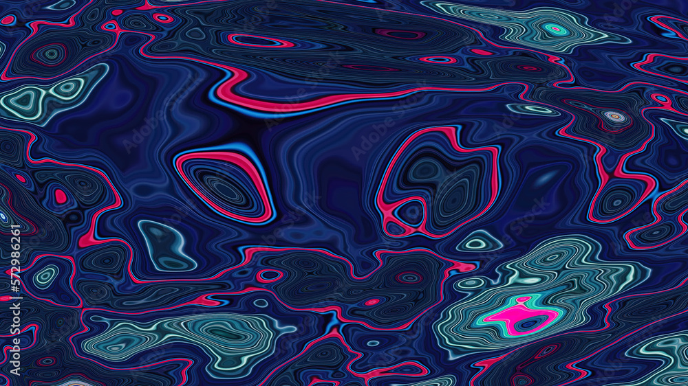 Flickering multi-colored elements, voronoi texture with distortion, imitation of psychedelic trip.