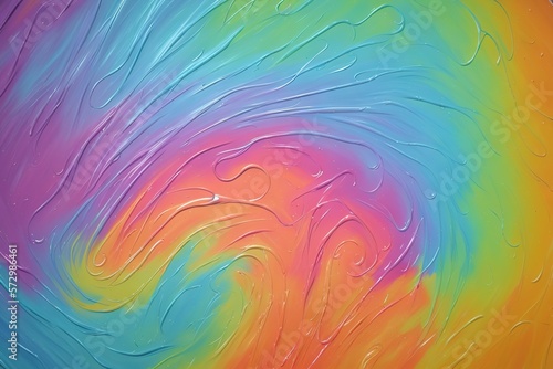 Colorful wet paint swirls background wallpaper, Generated by AI