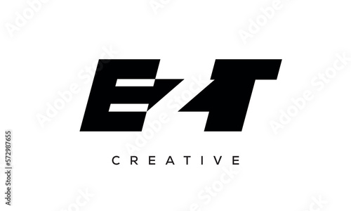 EZT letters negative space logo design. creative typography monogram vector
